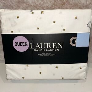 Ralph Lauren Queen Sheet Set Honey Bees Yellow 4pc Cottage Novelty Farmhouse